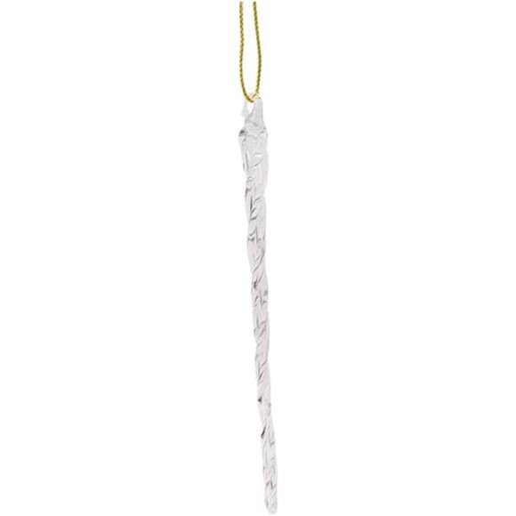 5-1/4-Inch Glass Icicle Ornament 12-Piece Box Set - Picture 4 of 5
